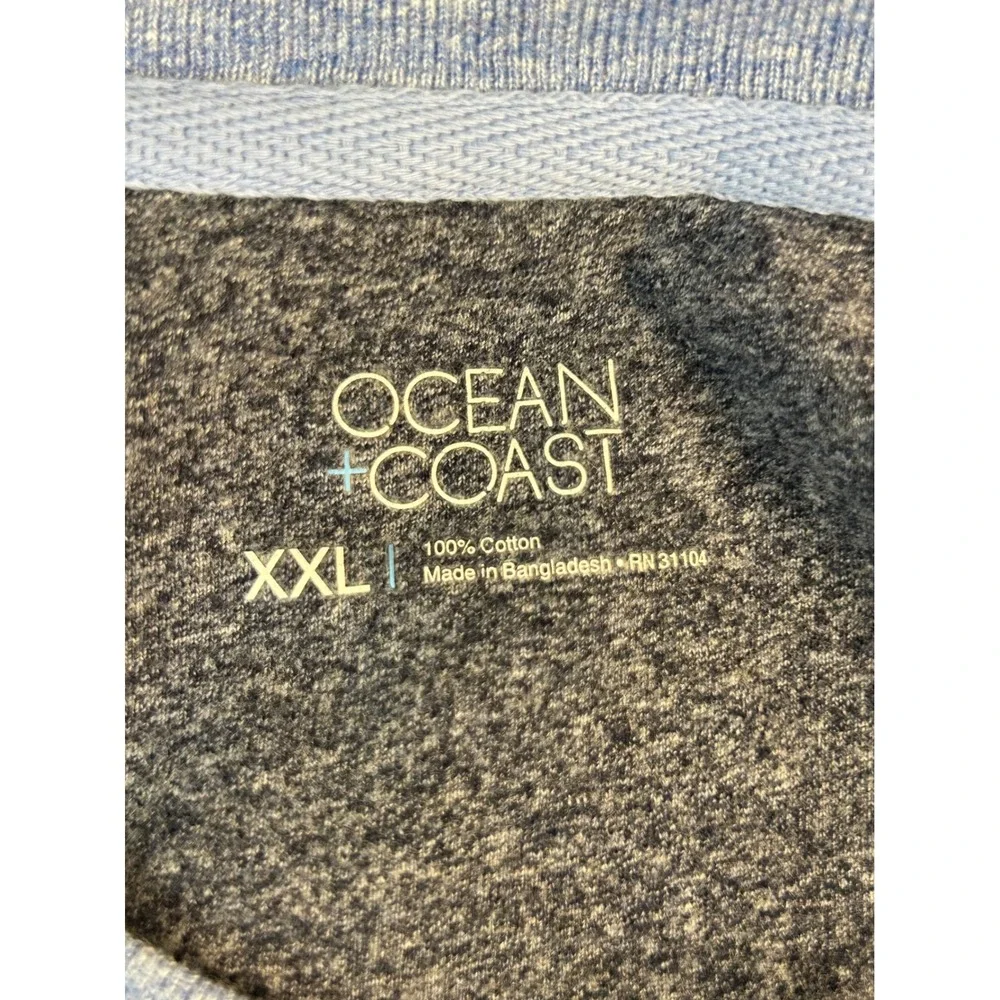 Ocean‎ Coast Mens Long Sleeve Heathered T-Shirt Blue XXL